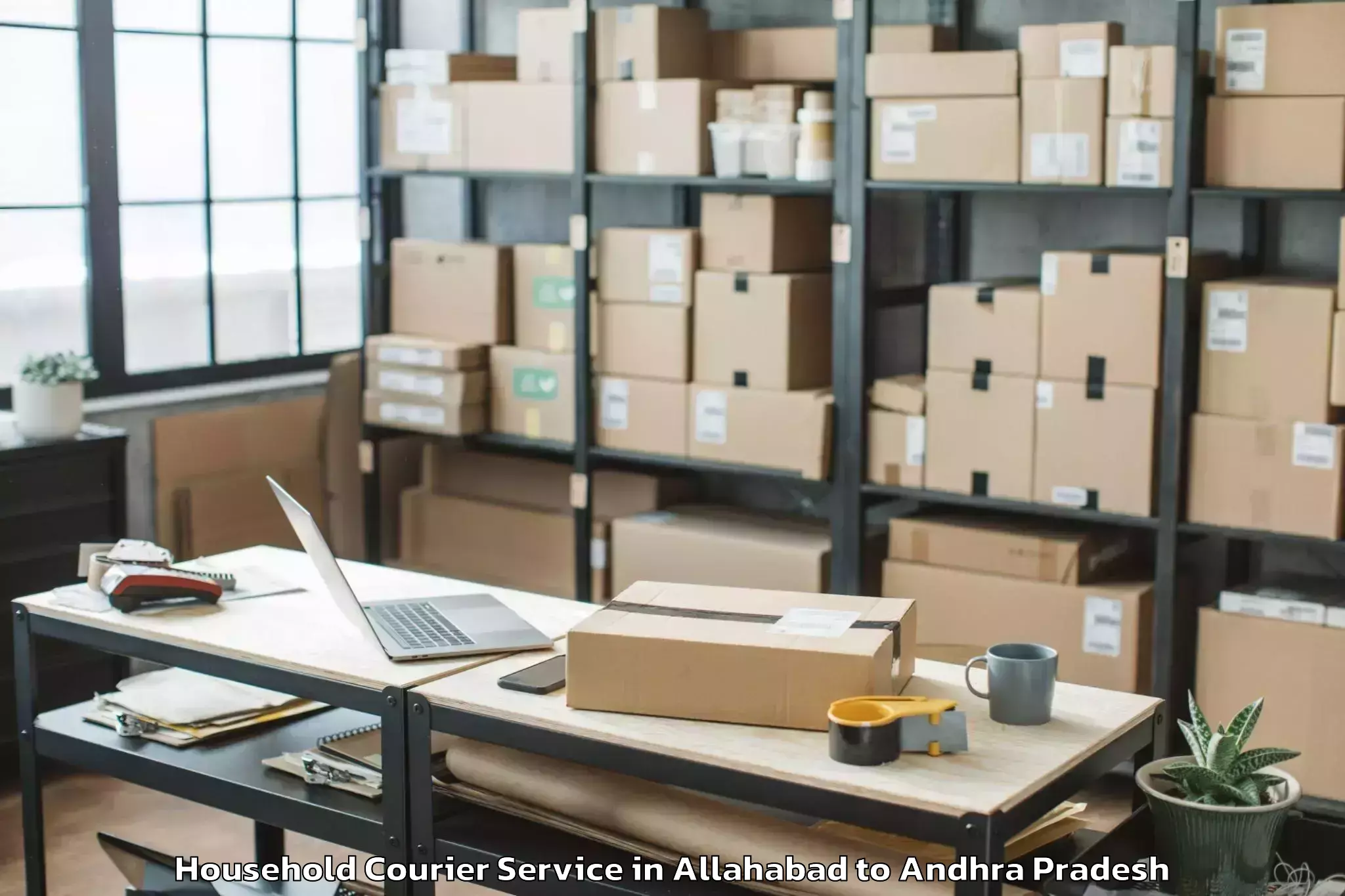 Professional Allahabad to Uyyalawada Household Courier